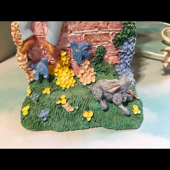 HUMPTY DUMPTY LAMP HAND PAINTED FABRIC SHADE 90s - Picture 11 of 16